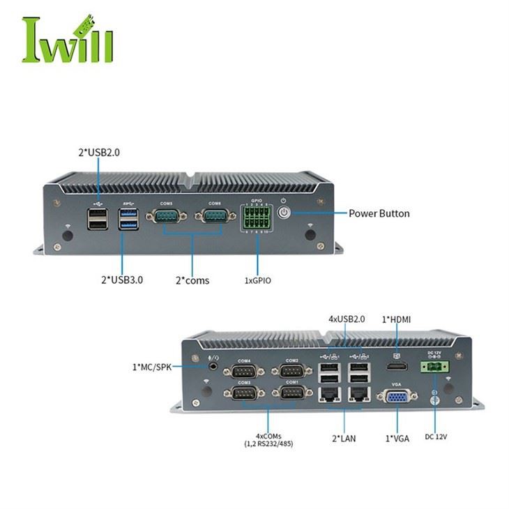 J1900 Fanless Industrial Pc Dual Lan Display
